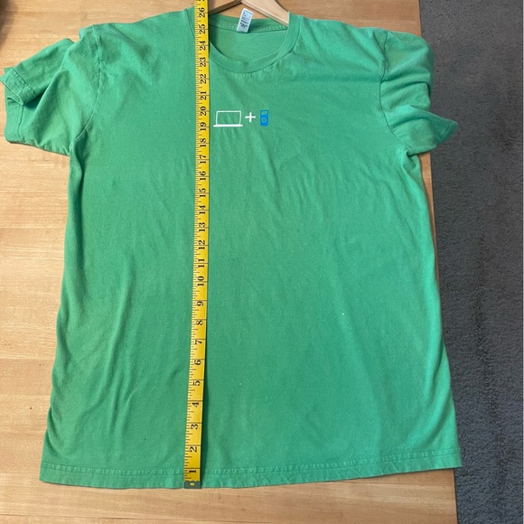 Apple Store Employee Tee Shirt Green Mac iPod Nano American Apparel M - Picture 7 of 8